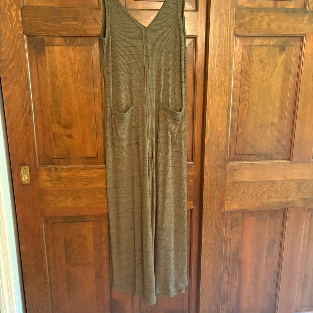 Project Social T Clementine Rib Jumpsuit - Alpine Moss